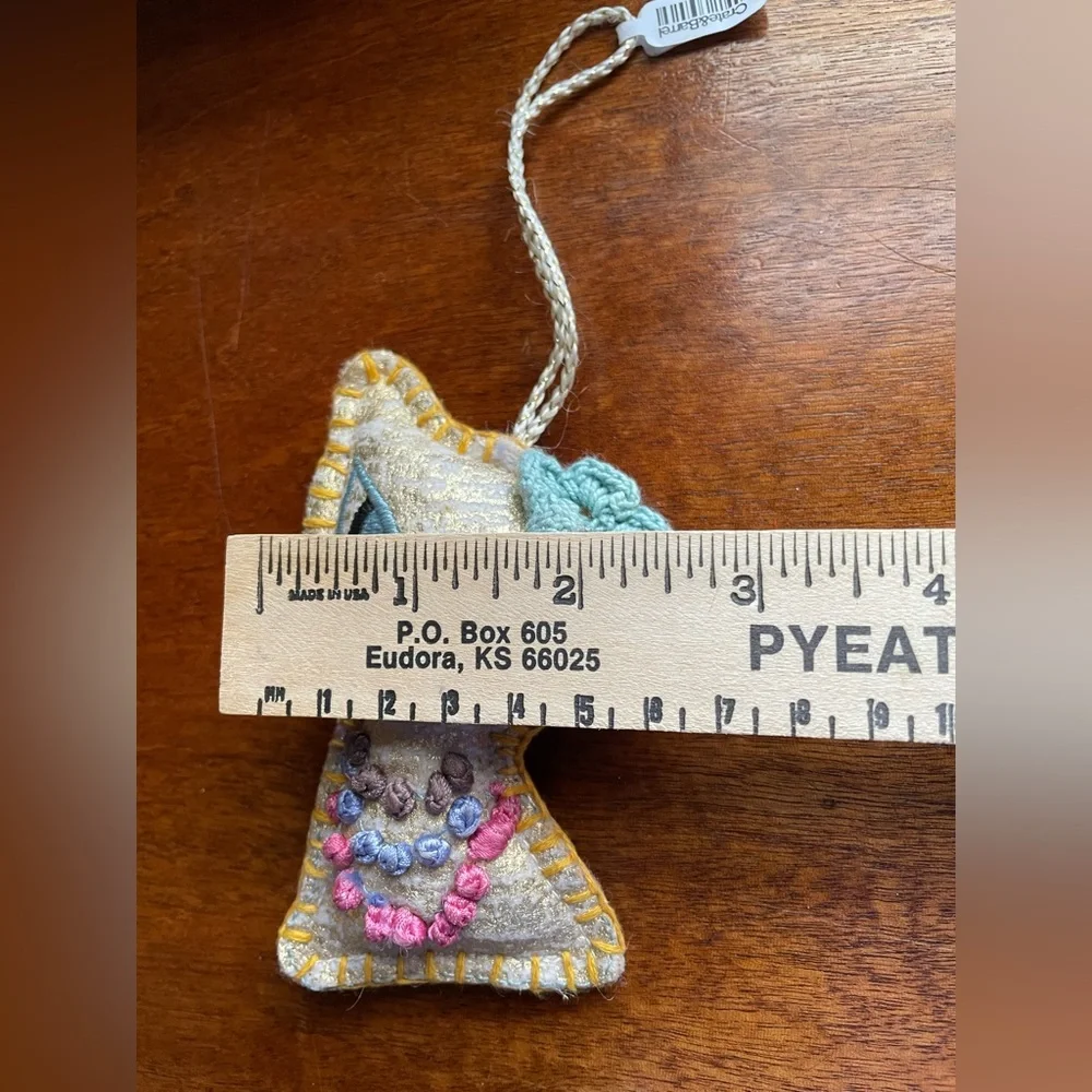 Crate & Barrel Glam Boho Cat w/ Necklace Ornament
